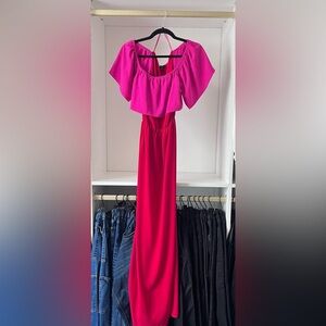 Sugar Lips Vibrant Pink Maxi Dress